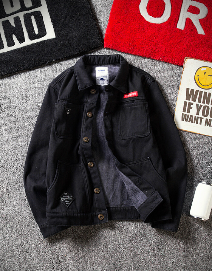 古萊登 2017春秋迷彩夾克男士加絨大碼休閑牛仔春裝外套韓版潮流學生男裝 迷彩加絨 XL