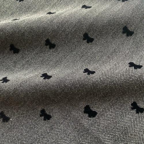 tr人字紋蝴蝶結植絨面料發飾復古女裝連衣裙半裙套裝西裝包包布料